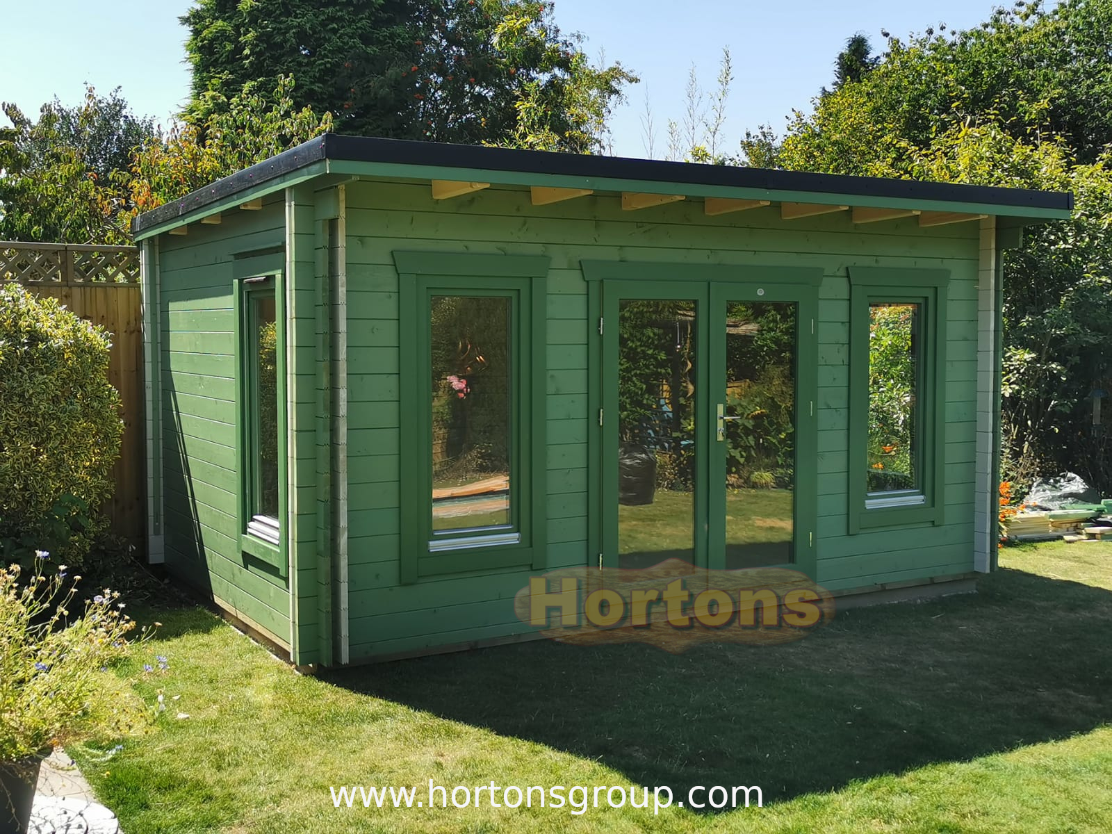 5x3 Farnham 28mm pent log cabin
