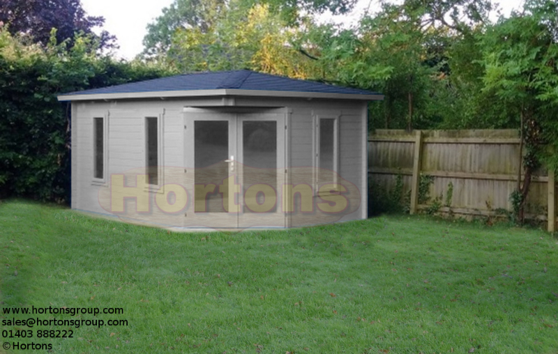 3x5m corner log cabin - Click Image to Close