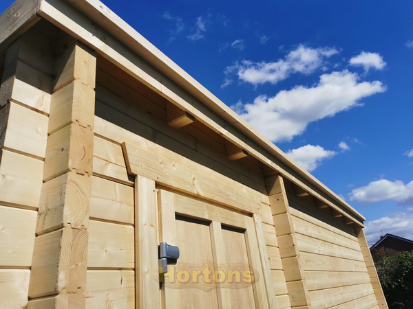 4x5m corner log cabin