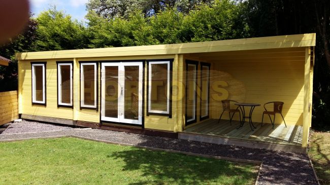10x3m Pent roof Leisure log cabin