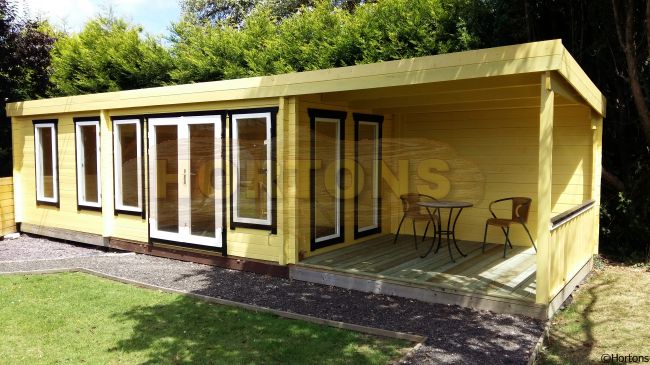 10x3m Pent roof Leisure log cabin