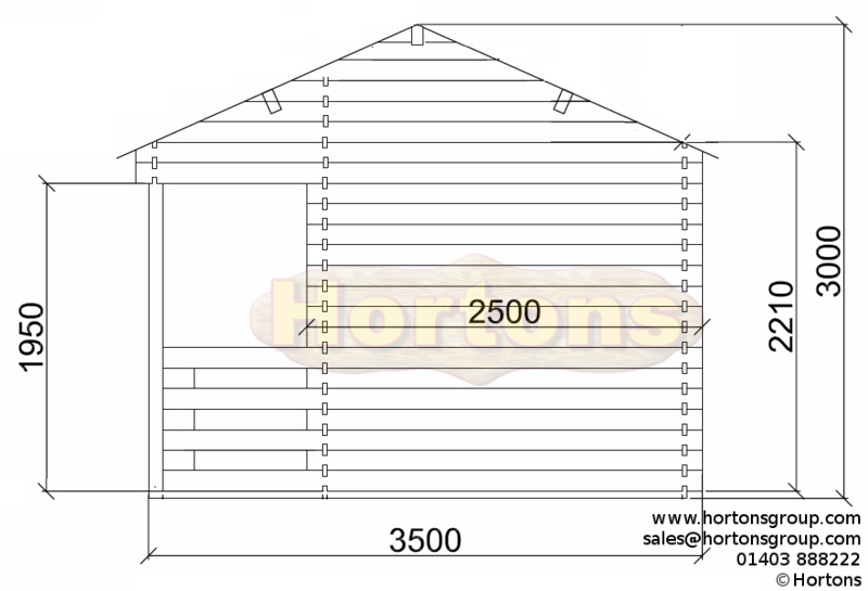 Mini Clubhouse 28mm single skin log cabin - Click Image to Close