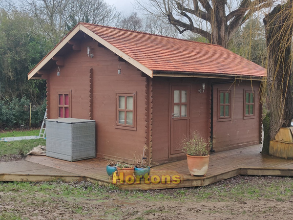 6m x 4.5m garden cabin roof renovation and upgrade_3