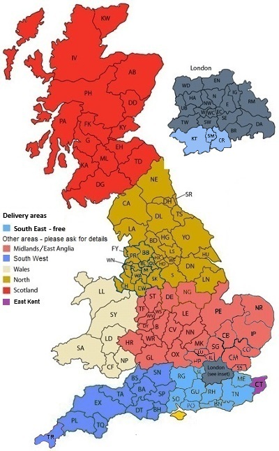 Hortons delivery areas