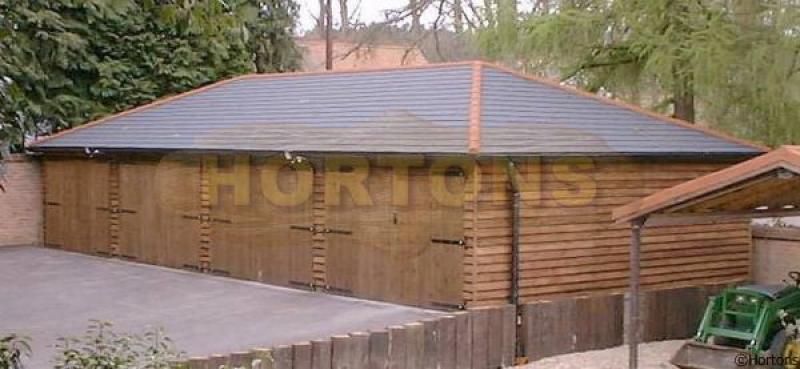 Quadruple Timber Framed Garage - Click Image to Close