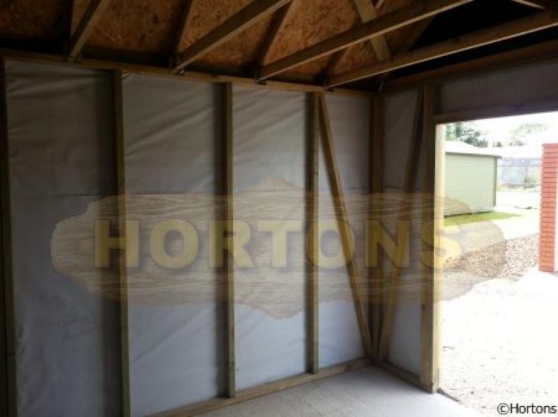 4m x 6m Single Timber Framed Garage - Click Image to Close
