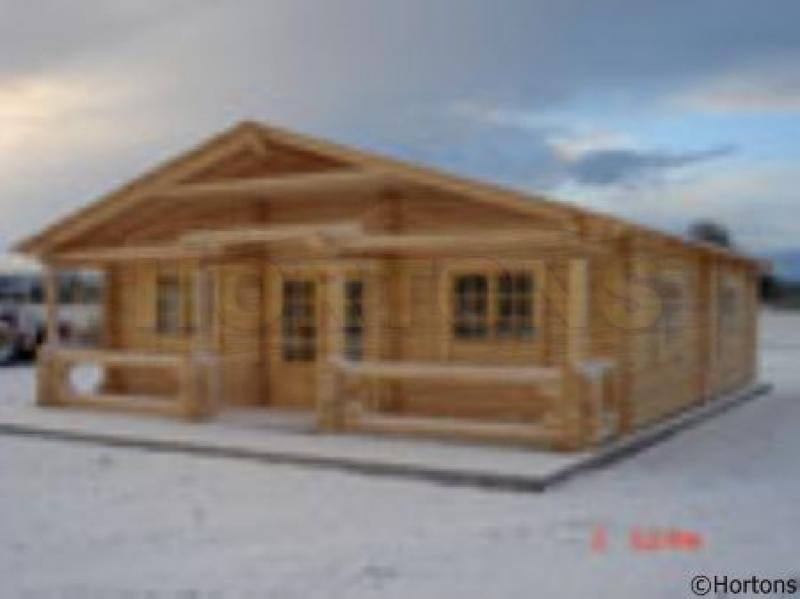 9x9m Innsbruck House - 160mm Round Log Cabin - Click Image to Close