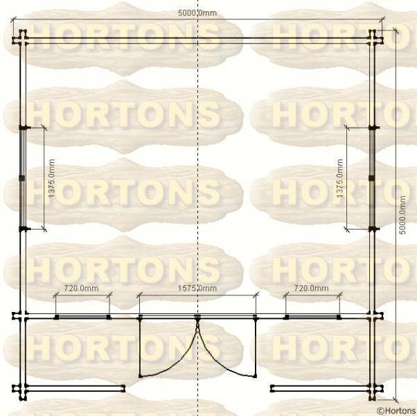 5m x 4m Worcester 200mm round log cabin - Click Image to Close