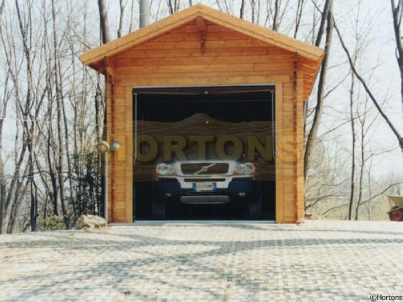 3x5m log cabin garage - Click Image to Close