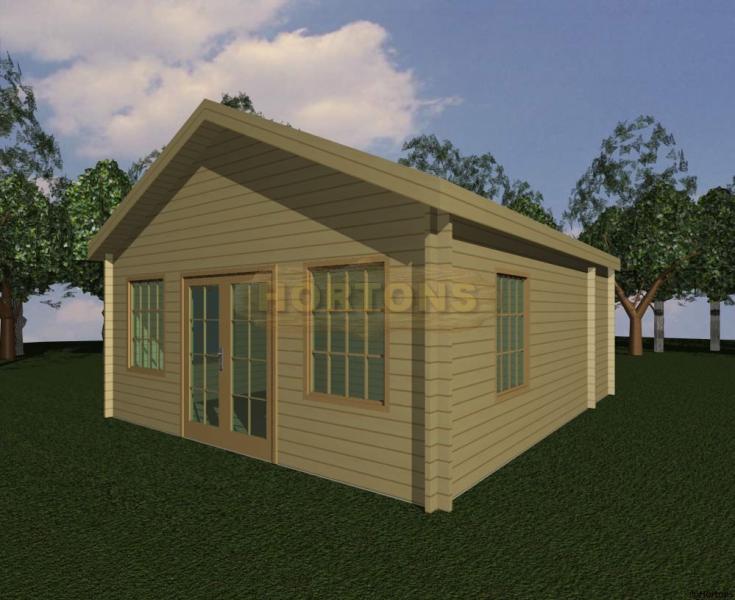 35 sq m Lillehammer log house 45-45mm logs - Click Image to Close