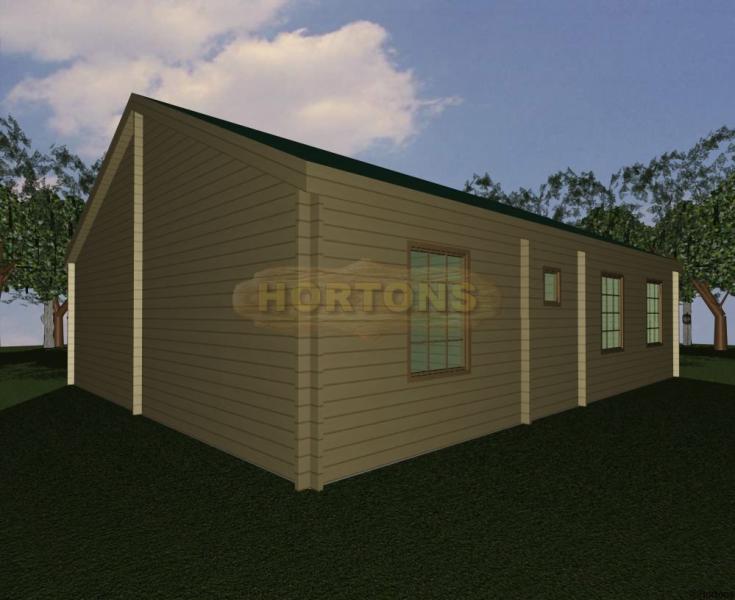 63 sq m Lillehammer log house 45-45mm logs - Click Image to Close