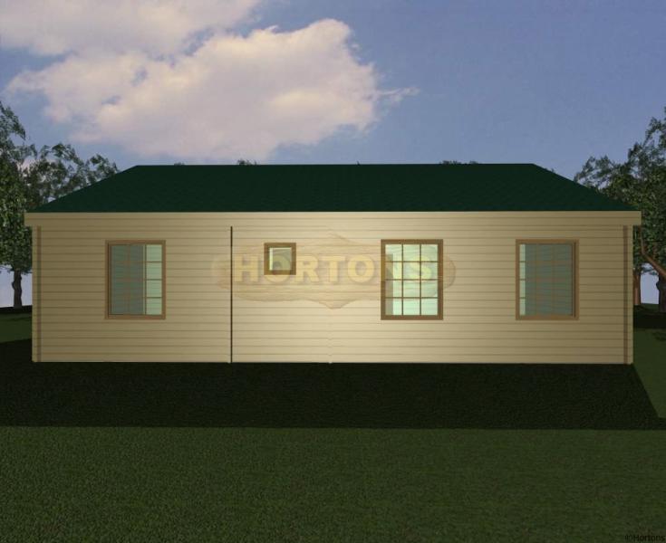 63 sq m Lillehammer log house 45-45mm logs - Click Image to Close