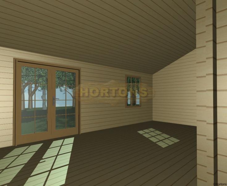 63 sq m Lillehammer log house 45-45mm logs - Click Image to Close