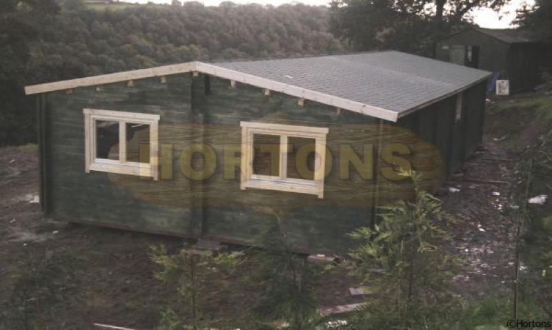 82 sq m Single Storey House 45-45mm logs - Click Image to Close