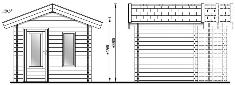 Log Cabin Amsterdam 2.5m x 2.0m - Click Image to Close