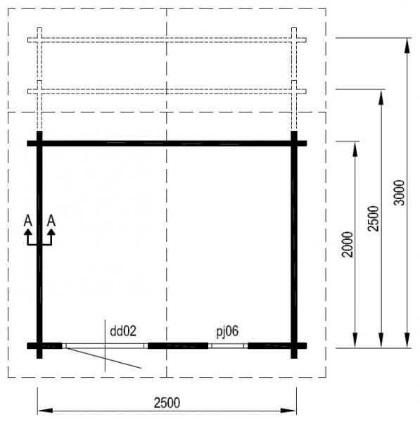 Log Cabin Amsterdam 2.5m x 2.0m - Click Image to Close