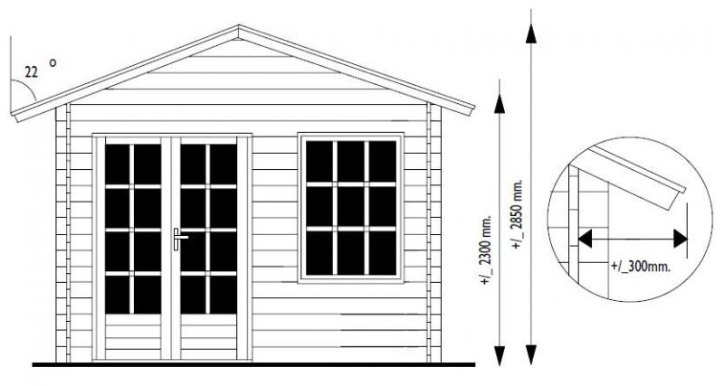 Lugarde Arizona 3m x 3.5m Log Cabin - Click Image to Close