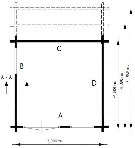 Lugarde Arizona 3m x 3.5m Log Cabin - Click Image to Close