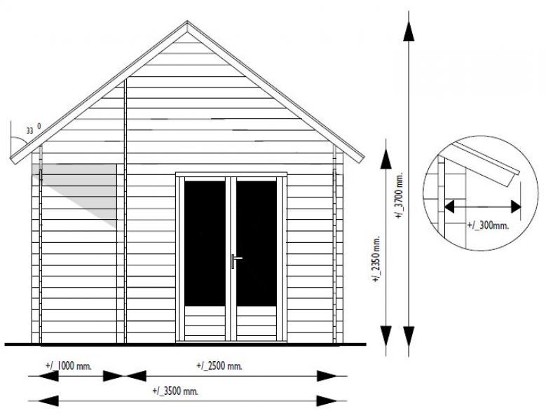 Lugarde Log Cabin Eleanor 5m x 3.5m - Click Image to Close