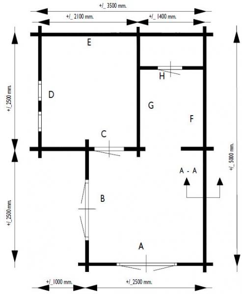 Lugarde Log Cabin Eleanor 5m x 3.5m - Click Image to Close