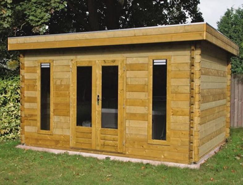 Lugarde Helsinki 4m x 2.5m Flat roof cabin - Click Image to Close