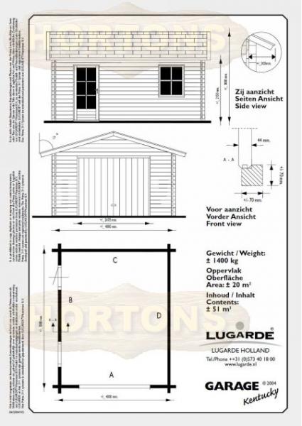 Lugarde Garage Kentucky 4 x 5m - Click Image to Close