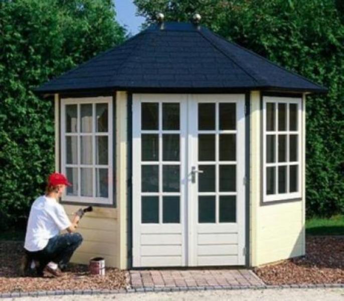 3 x 2.5m Lugarde Prima Rianne Oval Summerhouse - Click Image to Close