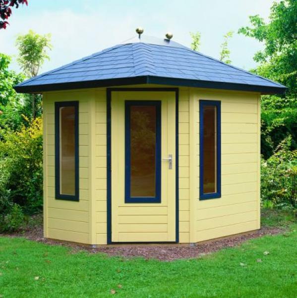 1.8 x 2.4m Corner Summerhouse Lugarde Prima Fifth Avenue 180/240 - Click Image to Close