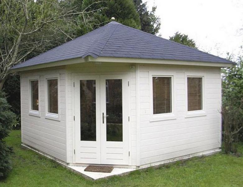 4.2 x 4.2m Corner Summer house Lugarde Prima 5th Avenue Classic - Click Image to Close