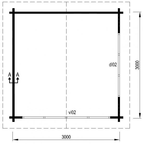 Lugarde Log Cabin Mississippi 3m x 3m - Click Image to Close