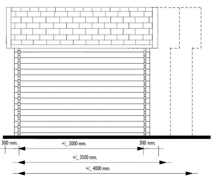 Lugarde Nebraska 4m x 3.5m Log Cabin - Click Image to Close
