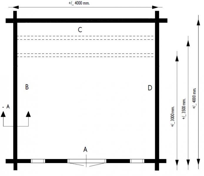 Lugarde Nebraska 4m x 3.5m Log Cabin - Click Image to Close