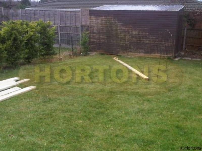 Raised timber base kit for Log Cabin - Click Image to Close