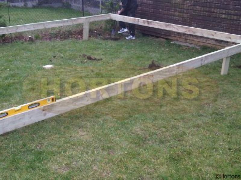 Raised timber base kit for Log Cabin - Click Image to Close