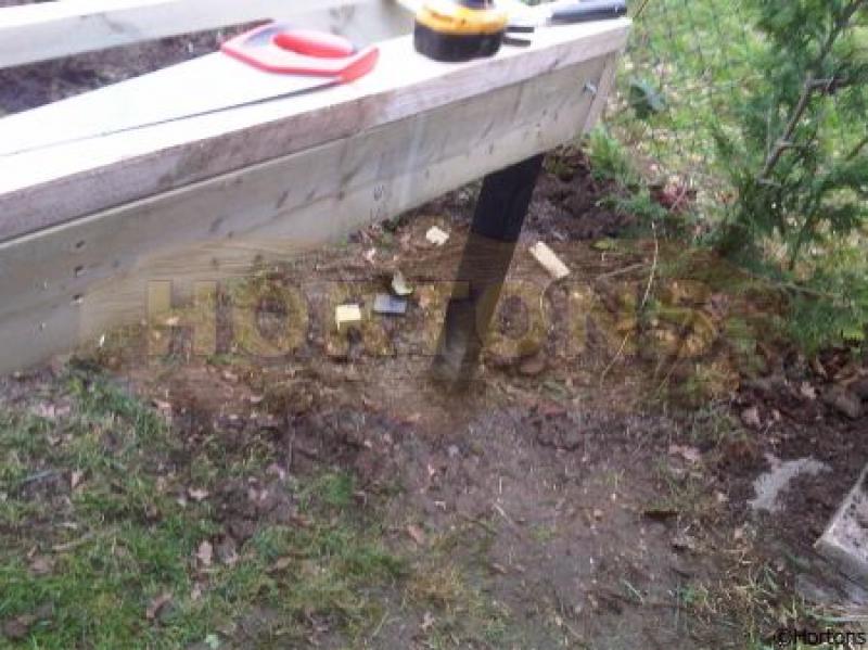 Raised timber base kit for Log Cabin - Click Image to Close