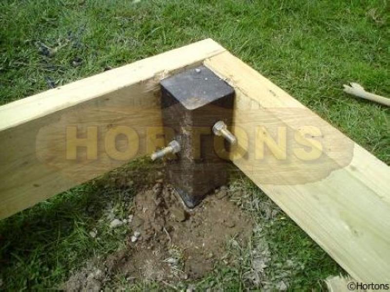 Raised timber base kit for Log Cabin - Click Image to Close