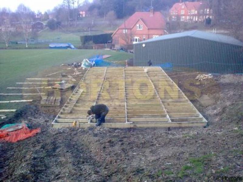 Raised timber base kit for Log Cabin - Click Image to Close