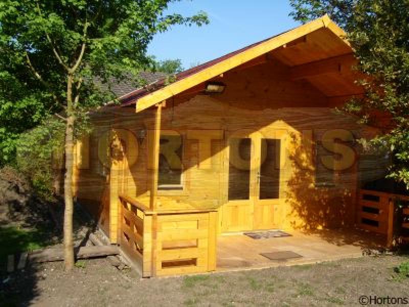 29 sq m log house plus mezzanine floor 70-70mm logs - Click Image to Close