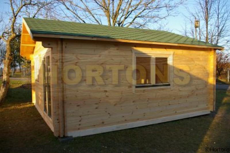 Cambridge 45+45mm Twinskin 5.5x5.5 Log Cabin - Click Image to Close