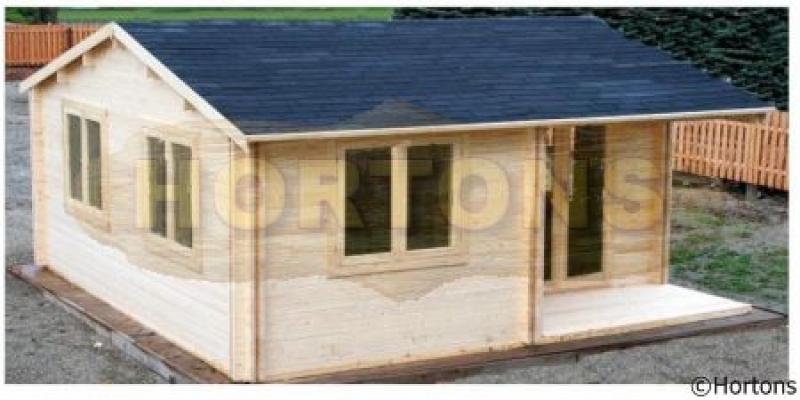 5.9 x 5.9 Chester 35 + 35mm Twinskin Log Cabin - Click Image to Close