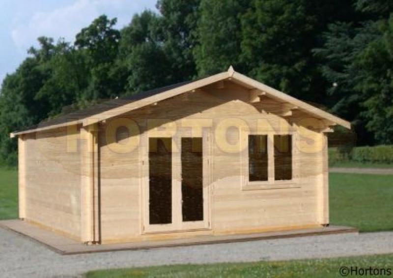 45 + 45mm Twinskin Dover 5.5m x 4.5m Log Cabin - Click Image to Close