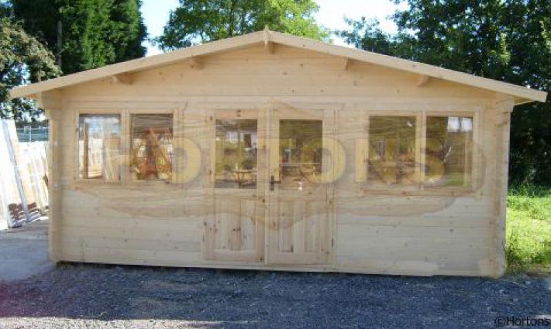 60mm Richmond 5.5m x 5.5m Log Cabin - Click Image to Close