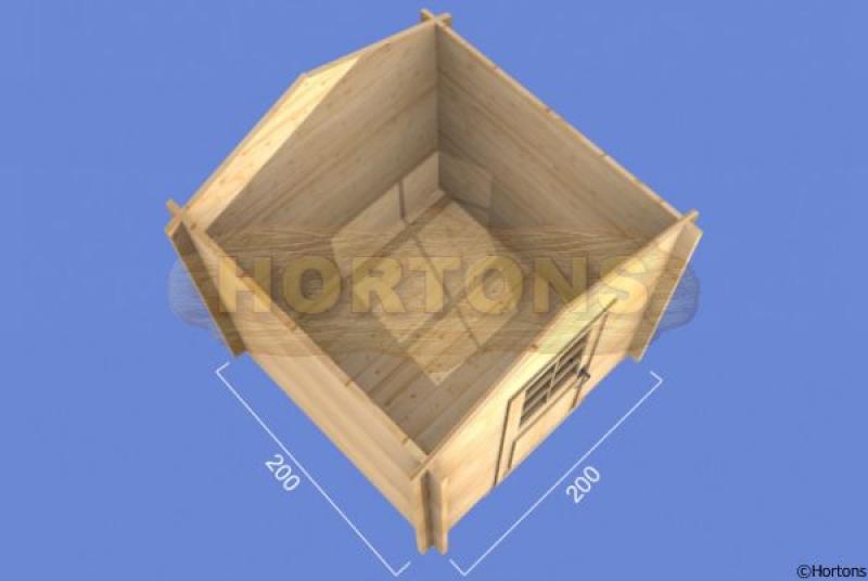 Log Cabin Xavior 45mm 2.0 x 2.0m - Click Image to Close