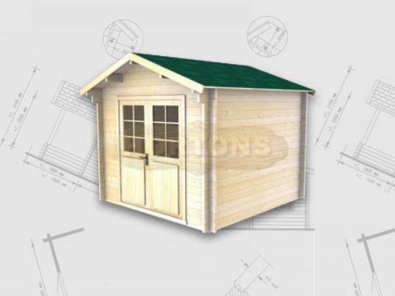 35mm David 2.5m x 2.5m Log Cabin - Click Image to Close