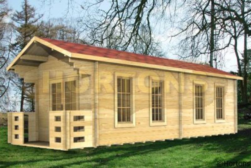 3x8 Sutton 28mm Log cabin - Click Image to Close