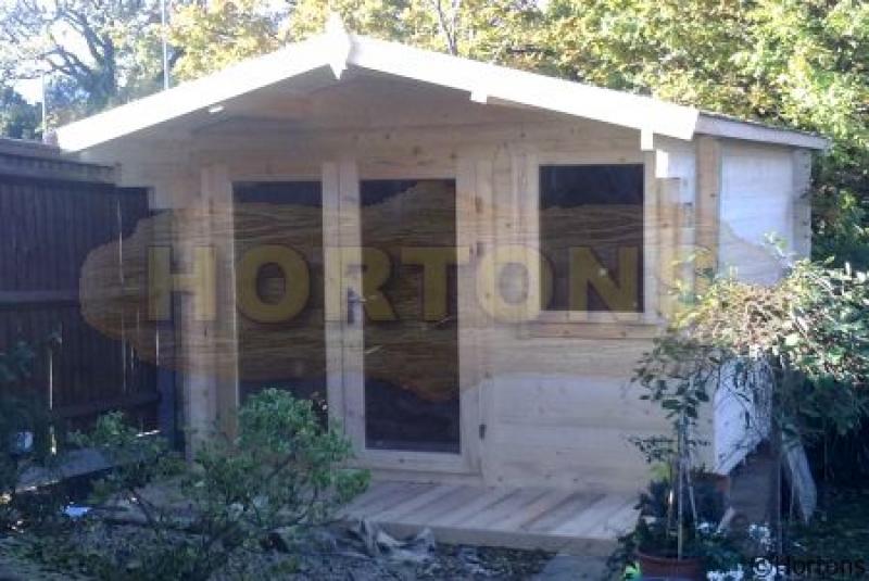3x3m Abingdon log cabin with 35mm wall logs - Click Image to Close
