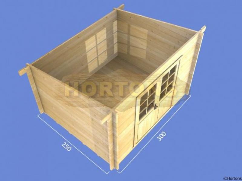 28mm Poppy 3m x 2.5m Log Cabin for sale - Click Image to Close