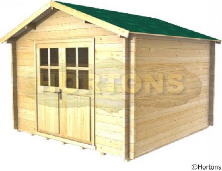 Wokingham 60mm 3.0 x 3.0m Log Cabin - Click Image to Close