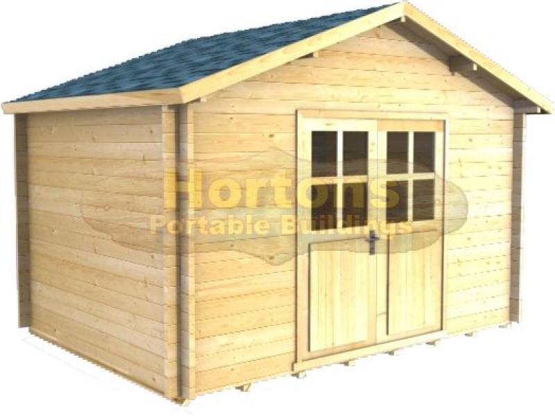 35mm Leeds 3.5m x 2.5m Log Cabin - Click Image to Close