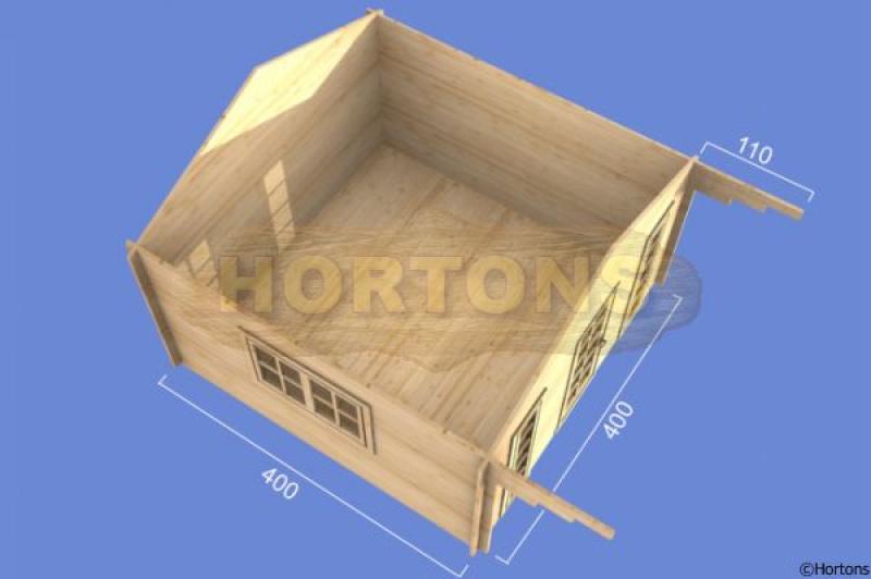 28mm Waterlooville - 4x4m log cabin - Click Image to Close